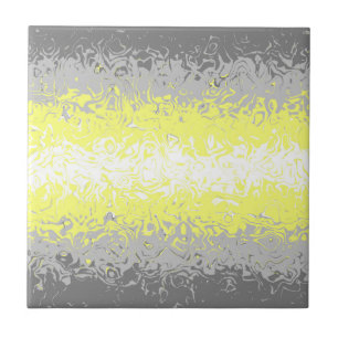 Trippy Squiggly Abstract Demigender Pride Flag Tile