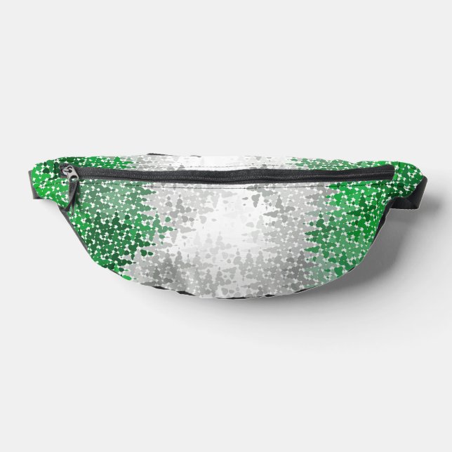 Trippy Squiggly Abstract Grayromantic Pride Flag Bum Bags (Lay Down)