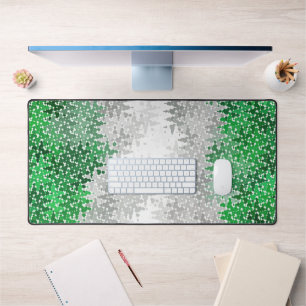 Trippy Squiggly Abstract Grayromantic Pride Flag Desk Mat