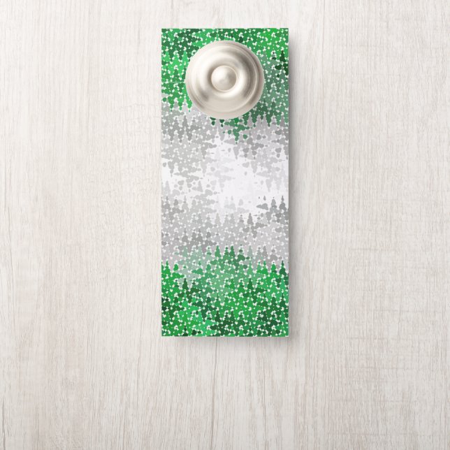 Trippy Squiggly Abstract Grayromantic Pride Flag Door Hanger (On Knob)