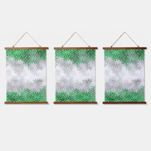 Trippy Squiggly Abstract Grayromantic Pride Flag Hanging Tapestry