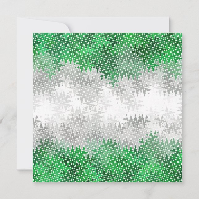 Trippy Squiggly Abstract Grayromantic Pride Flag Holiday Card (Front)