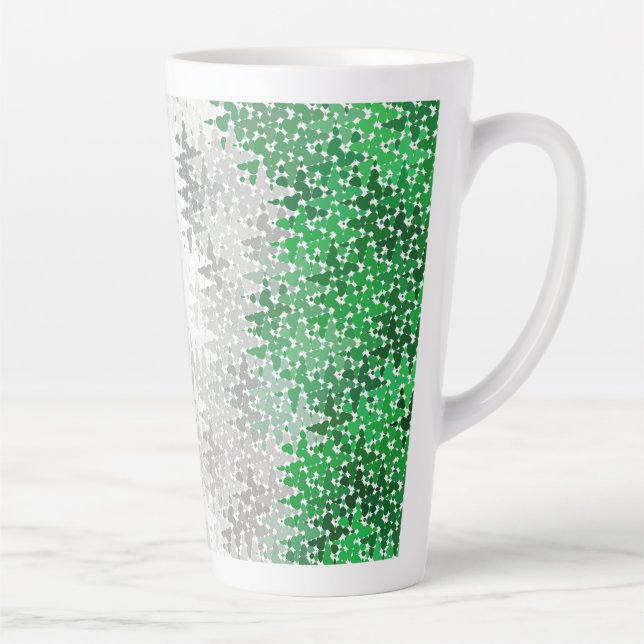 Trippy Squiggly Abstract Grayromantic Pride Flag Latte Mug (Right)