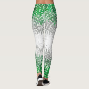 Trippy Squiggly Abstract Grayromantic Pride Flag Leggings