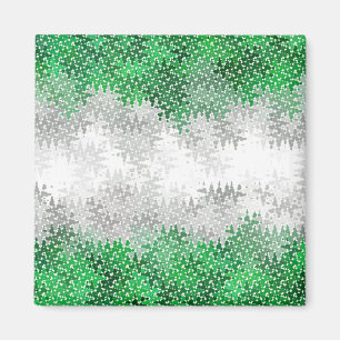 Trippy Squiggly Abstract Grayromantic Pride Flag Magnet