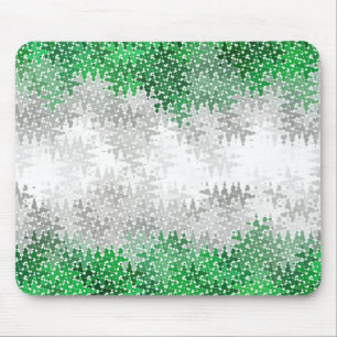 Trippy Squiggly Abstract Grayromantic Pride Flag Mouse Pad