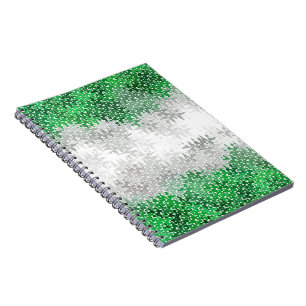 Trippy Squiggly Abstract Grayromantic Pride Flag Notebook