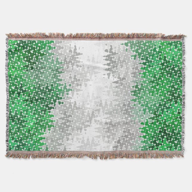 Trippy Squiggly Abstract Grayromantic Pride Flag Throw Blanket (Front)