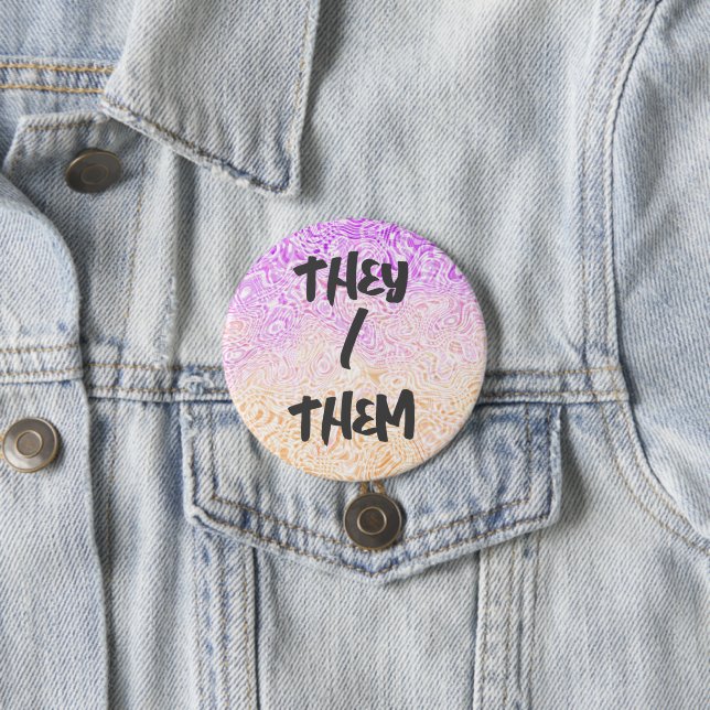 Trippy Squiggly Boho Abstract Trixic Pride Flag 7.5 Cm Round Badge (In Situ)