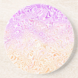 Trippy Squiggly Boho Abstract Trixic Pride Flag Coaster