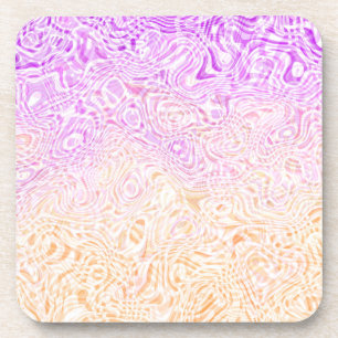 Trippy Squiggly Boho Abstract Trixic Pride Flag Coaster