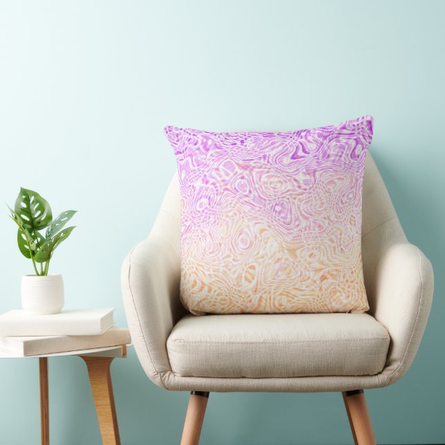Trippy Squiggly Boho Abstract Trixic Pride Flag Cushion (Chair)