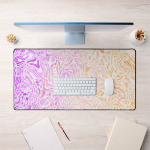 Trippy Squiggly Boho Abstract Trixic Pride Flag Desk Mat
