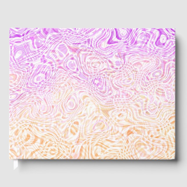 Trippy Squiggly Boho Abstract Trixic Pride Flag Guest Book (Front)