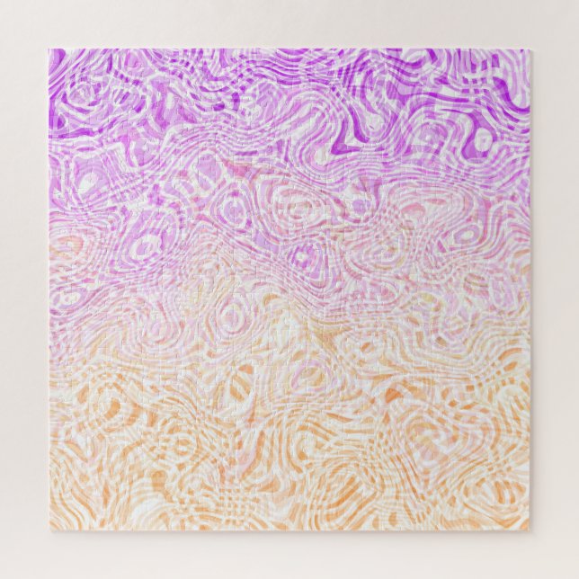 Trippy Squiggly Boho Abstract Trixic Pride Flag Jigsaw Puzzle (Vertical)