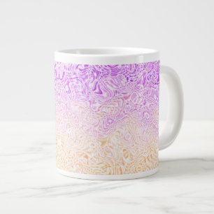 Trippy Squiggly Boho Abstract Trixic Pride Flag Large Coffee Mug