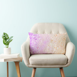 Trippy Squiggly Boho Abstract Trixic Pride Flag Lumbar Cushion