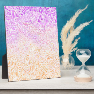 Trippy Squiggly Boho Abstract Trixic Pride Flag Plaque