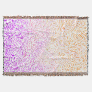 Trippy Squiggly Boho Abstract Trixic Pride Flag Throw Blanket