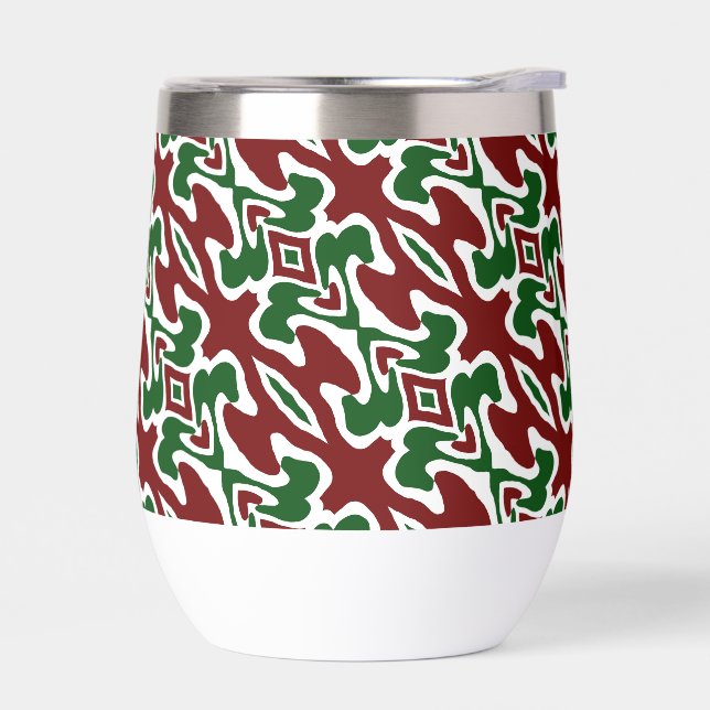 Trippy Squiggly Retro Mod Christmas Stripe Pattern (Left)