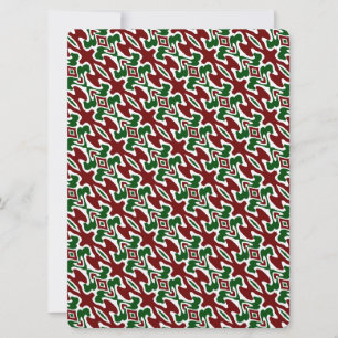 Trippy Squiggly Retro Mod Christmas Stripe Pattern Invitation