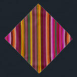 Trippy Stripes Colourful and Bold Cool Psychedelic Bandana<br><div class="desc">Abstract stripped design with warm colours. Main colours of this psychedelic pattern : Purple,  yellow,  orange,  green,  maroon... </div>