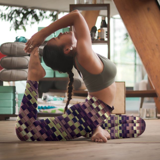 Trippy Stripes Earthy Colours Cool Psychedelic Leggings (Creator Uploaded)