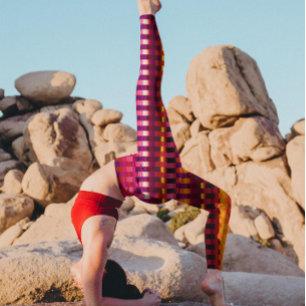 Trippy Stripes Purple and Pink Cool Psychedelic Leggings
