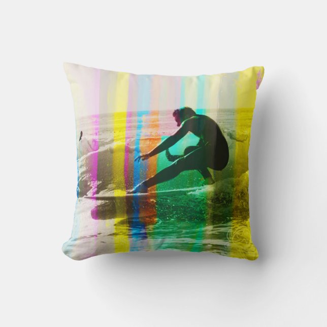 Trippy surf pillow 1 (Front)