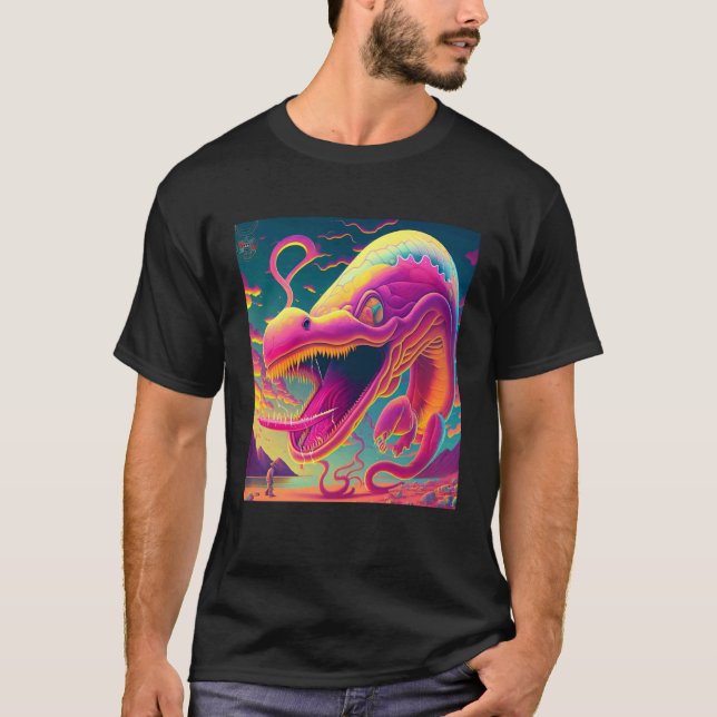 Trippy Surreal Fish Monster T-Shirt (Front)