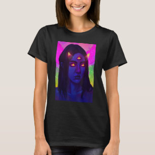 Trippy Surreal Girl Acidwave Egirl Aesthetic Surre T-Shirt