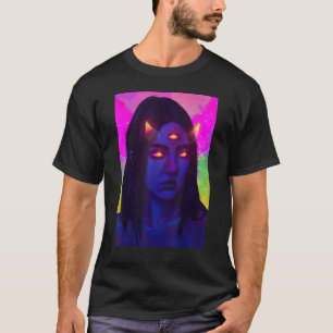 Trippy Surreal Girl Acidwave Egirl Aesthetic Surre T-Shirt