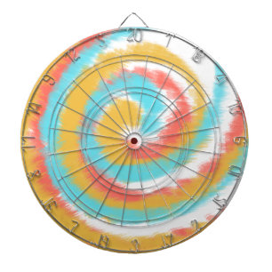 Trippy Swirl Rainbow Dartboard