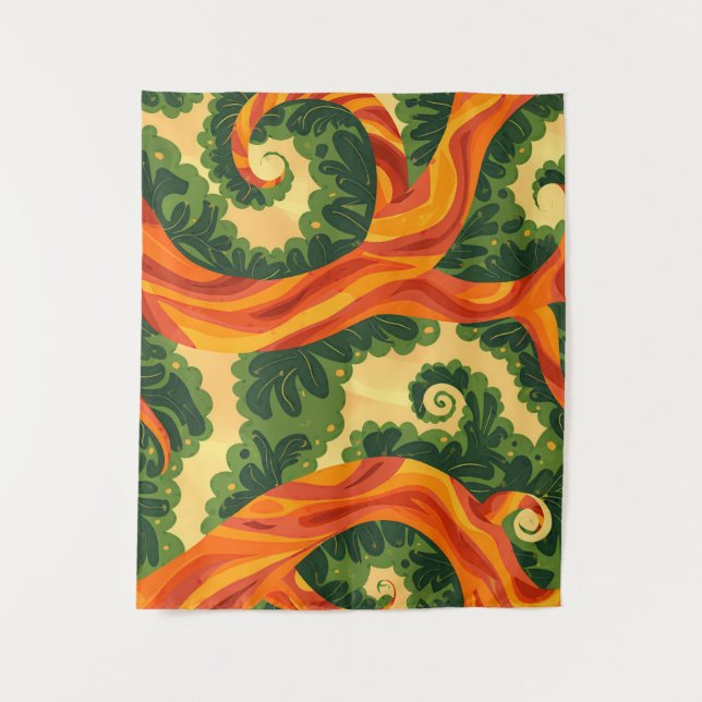 Trippy Tapestry – Psychedelic Nature Wall Art (Front)