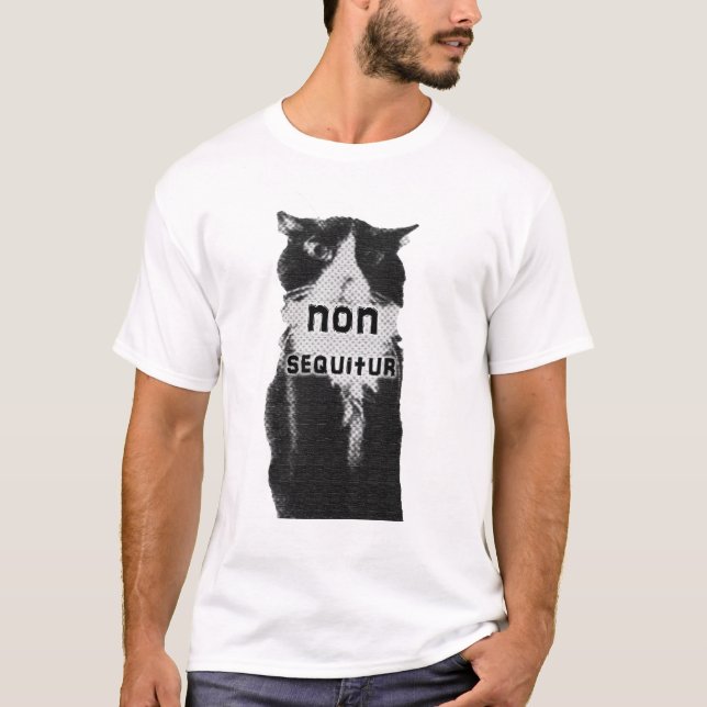 Trippy tshirts: Non sequitur cat tshirt (Front)