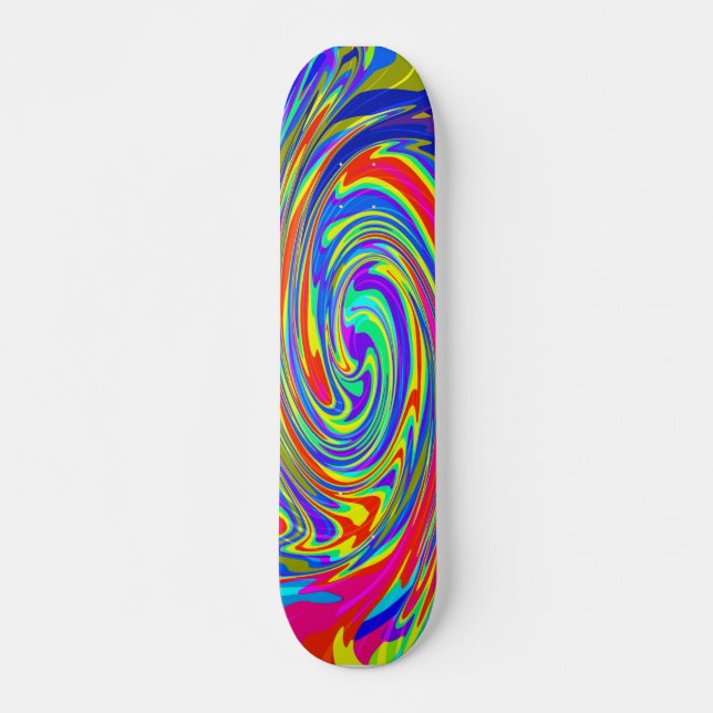 Trippy Tye Dye Mini Skate Board (Front)