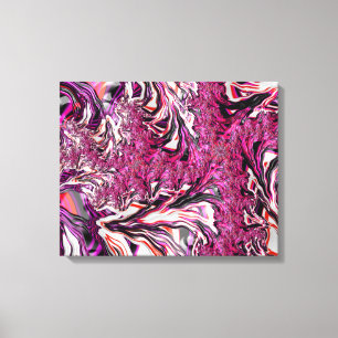 Trippy Vibrant Psychedelic Funky Fractal Art Canvas Print