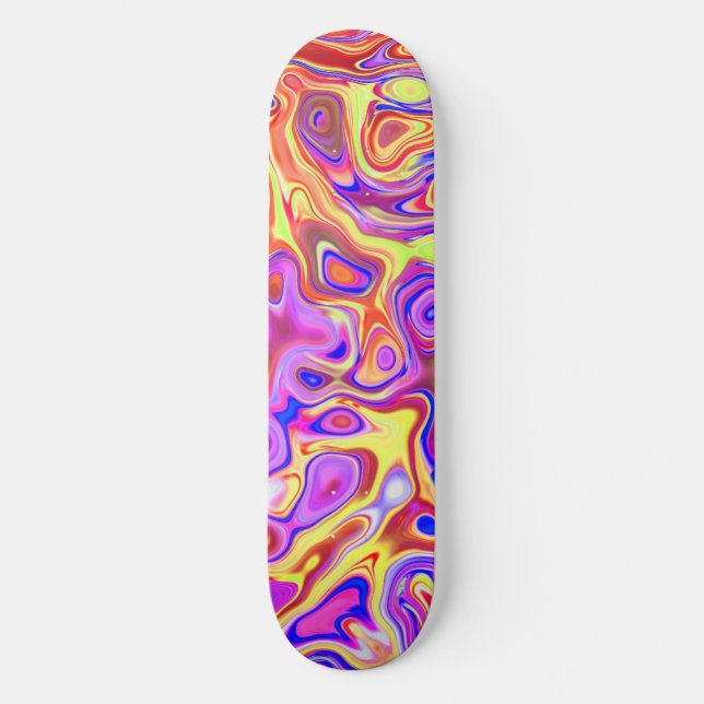 Trippy Vibrant Skateboard (Front)
