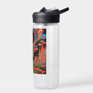 Trippy Vintage 1960s Psychedelic Retro Artwork Water Bottle