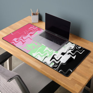 Trippy Wavy Abstract Recipromantic Pride Flag Desk Mat