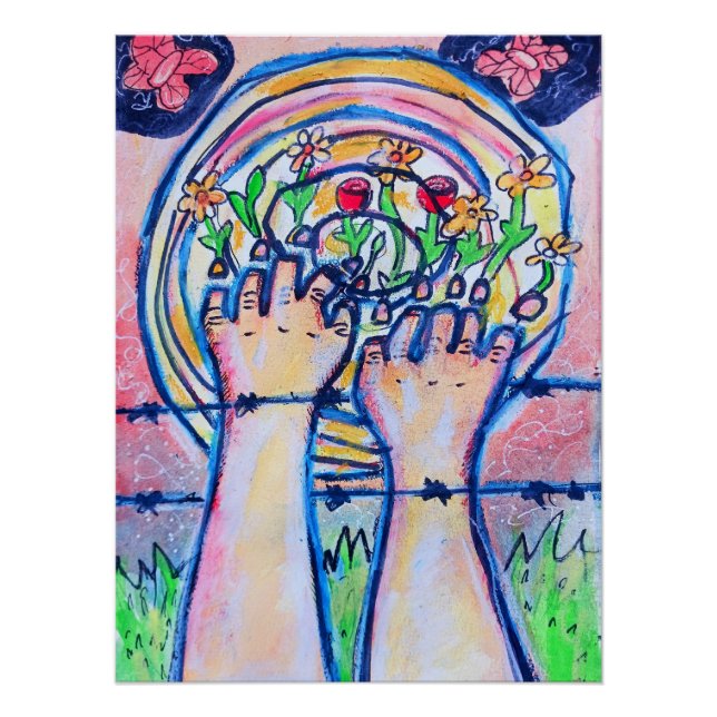  Trippy Whimsical Surreal Poster | Reach (Front)