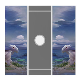 Triptych Art, Sea Parrot On A Cliff, Wall Art Set