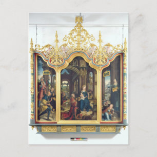 Triptych of the Adoration of the Infant Christ Postcard
