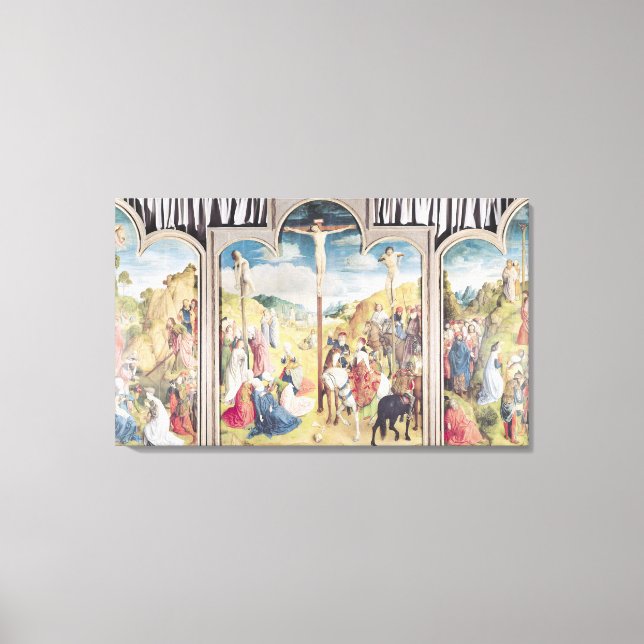 Triptych of the Crucifixion Canvas Print (Front)