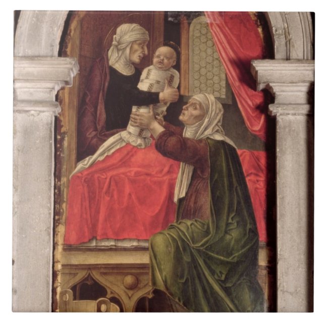 Triptych of the Madonna of the Misericordia, 1473 Tile (Front)