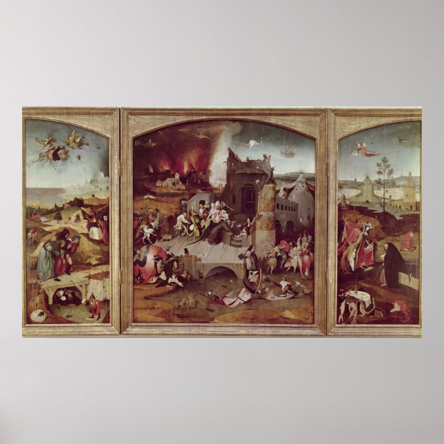 Triptych of the Temptation of St. Anthony Poster (Front)