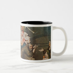 Triptych of the Temptation of St. Anthony Two-Tone Coffee Mug