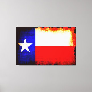 Triptych Texas Flag Canvas Print