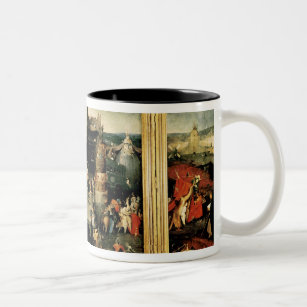 Triptych: The Temptation of St. Anthony Two-Tone Coffee Mug