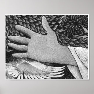 Triptych Welcoming Christ 8.5X11 B/W Poster